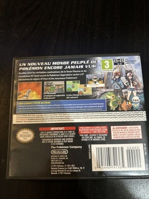 Pokemon Black Version Nintendo DS 2011 Noire French Edition