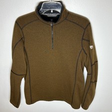 Kuhl Revel 1/4 Zip Sweater Men  s S Small Brown Kashmira Fleece Pullover Outdoor