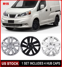15''Set of 4 Wheel Rim Cover Hubcaps For 2013-2021 Nissan Nv200 Trim Rings R15