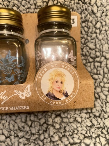 Dolly Parton Salt And Pepper Spice Shakers Butterfly Set Of 2 - Picture 3 of 6