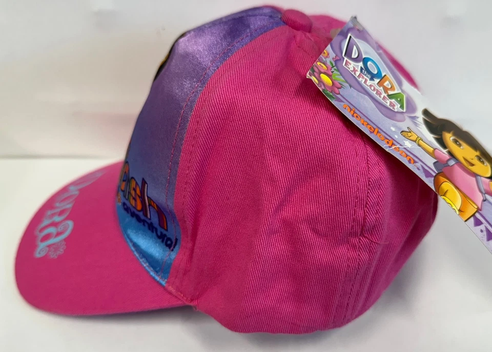 Boné de beisebol - Dora the Explorer - Maiô Splash rosa ajustável traseiro infantil NOVO - Imagem 2 de 4