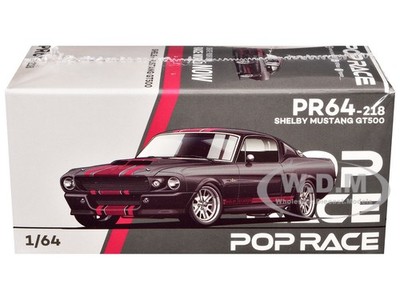 SHELBY MUSTANG GT500 DARK CHROME 1/64 DIECAST MODEL CAR BY POP