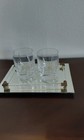 LENOX CRYSTAL CLEAR CUT OLD FASHION SWIRL 4- INCH GLASS 1 PAIR