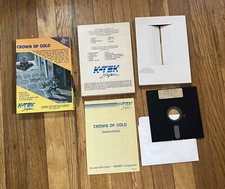 K Tek Software Adventure CROWN OF GOLD Atari 400 800 Complete Disk Box Manual
