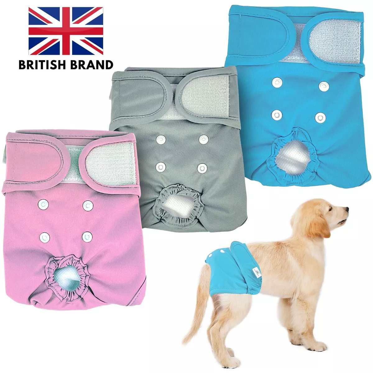 PetCellence Washable Dog Nappies Female Pet Period Heat Season