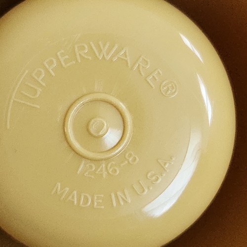 Vintage Tupperware Oil Vinegar Cruet Set Dressing Syrup Almond Harvest Gold USA - Picture 7 of 14