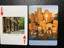 Swap Playing Card   BOSTON  Acorn Street , Beacon Hill  ACE OF HEARTS