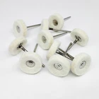 10 Pcs Dental Wheel Wool Felt Disc Polishing Brush Buffing Pads Burs Rotary Tool
