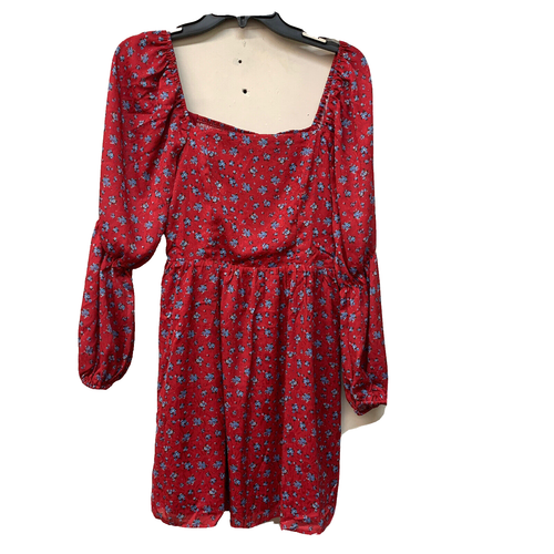 NSR Mini Dress Women Medium Multicolor Floral Smocked Back Valentines Fairy