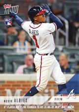 Ozzie Albies Braves Rookie Topps NOW 446 on 7/11/ 2018 SP Print Run ONLY 702 RC