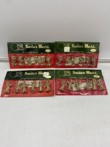 4 packs of 6 Santa's World Kurt Adler Angels Figures/Ornaments 1.5" Gold/Bronze - Picture 2 of 9