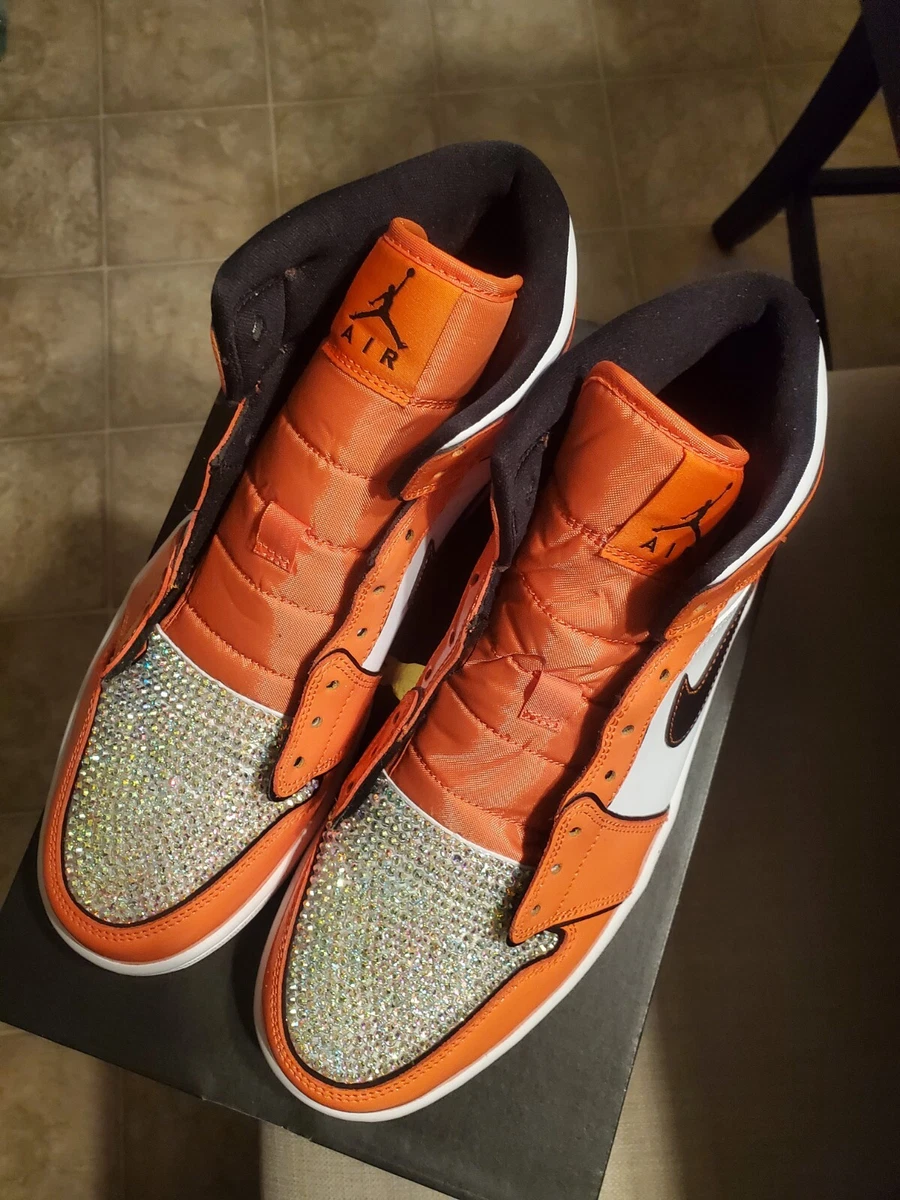 Jordan 1 Mid Turf Orange Blue Void (Women#39;s)