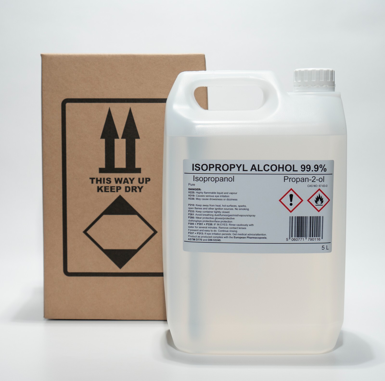 Isopropyl Alcohol 99.9 5L IPA 5 Litre Isopropanol Propan 2 ol Pure Lab