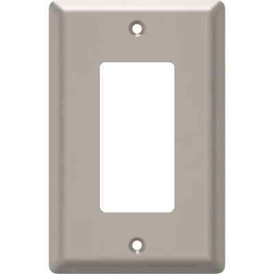 Style Selections Simple Square Decora Style Wall Plate - Satin Nickel - 3159483
