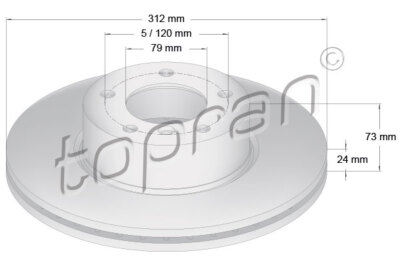 2 x TOPRAN 501 712 Bremsscheibe für BMW