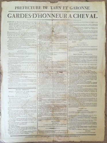 Gardes d'Honneur a Cheval - Montauban 1813 - Tarn et Garonne Napoleone Impero - 第 1/6 張圖片