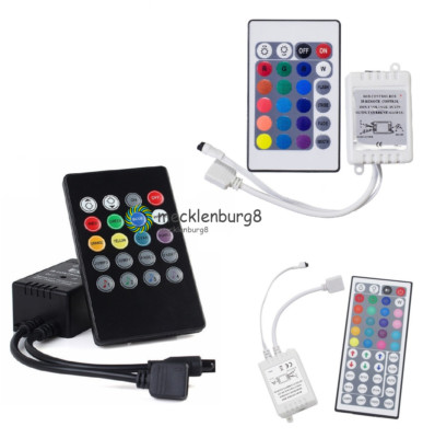 DC 12V 20/24/44Key RGB LED Light Strip IR Sensor Controller Sound Music Remote F