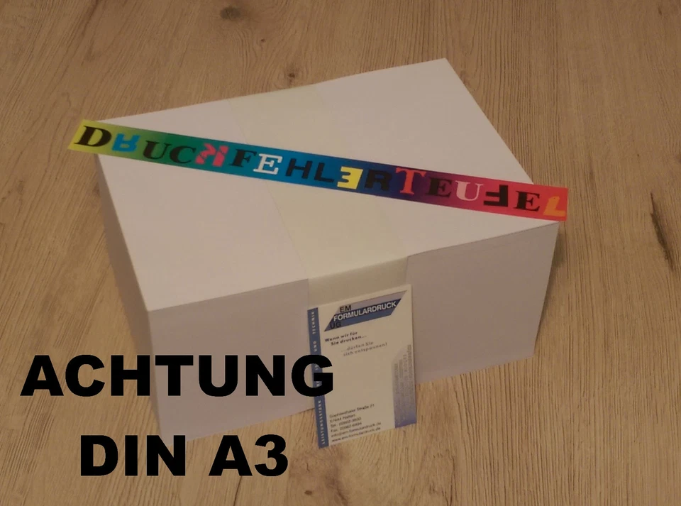 SOPORSET Kopierpapier Druckerpapier Papier Laserpapier 100 - 10000 Blatt 80g DIN A3 Weiß
