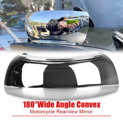 180 ° Wide Angle Safety Mirror Motorcycle Rear View Blind Spot Mirror Windshield - Picture 1 of 12