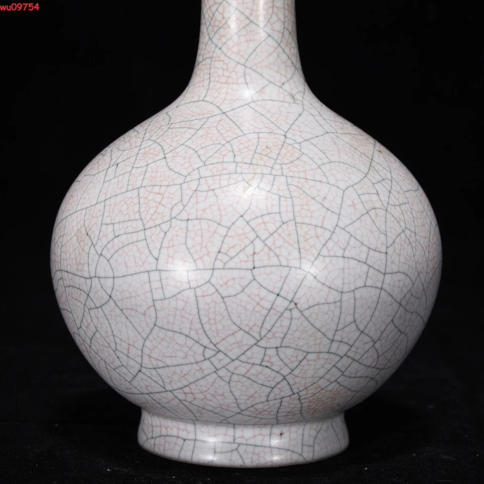 Botella boca bolsa plata con incrustaciones de porcelana Ge dinastía Song china de 7,8" Foto 4 de 4