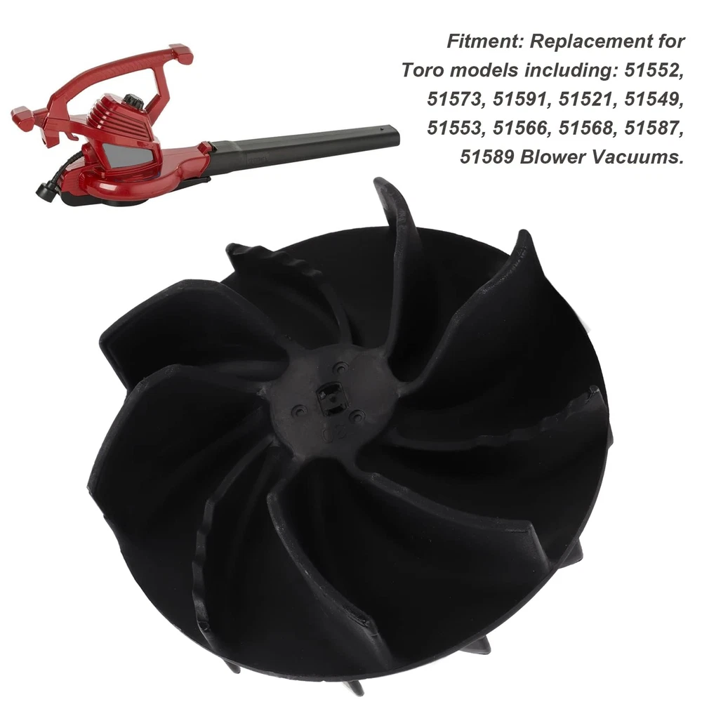 Electric Blower Vacuum Impeller Fan 108‑8966 Replacement for Toro Models 51552 Electric Blower Vacuum Impeller Fan 108‑8966 Replacement for Toro Models 51552