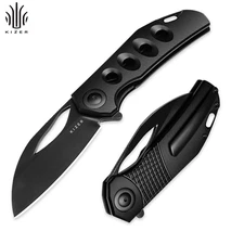 Kizer Hawk Sheepsfoot Folding Pocket Knife M390 Blade Titanium Handle Ki4683A1