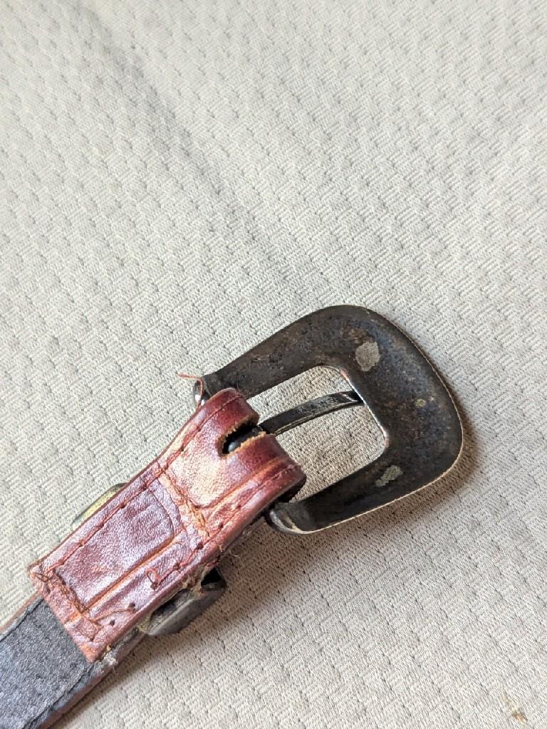 vintage SPAIN made WESTERN leather belt 30 alligator  display picture 1