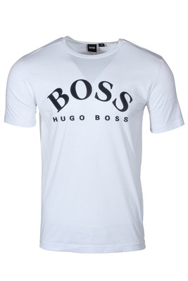 hugo boss curved logo t shirt