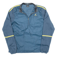 Nike Air Jordan 1/4 Zip Pullover Jacket Blue Womens M