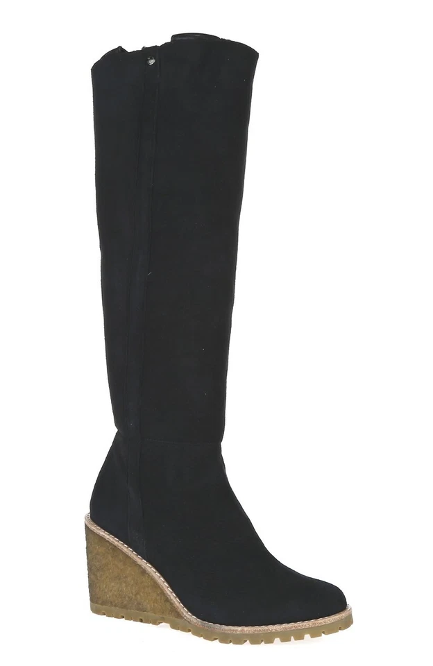 Botas de cuña para mujer COACH Keely 228780 negras genuinas forradas de piel de oveja talla 5 B Foto 4 de 4