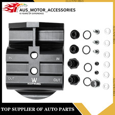 Alloyworks Billet 4 Port Side Entry Remote Oil Filter Mount 34-16 An-10