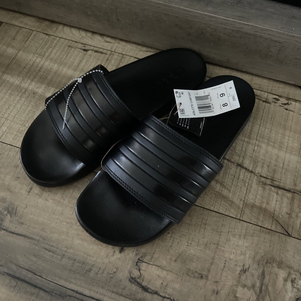 NIB adidas unisex adult Adilette Comfort Slide Sandal Core NIB adidas unisex adult Adilette Comfort Slide Sandal Core