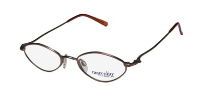 NEW MARCOLIN 2031 EYEGLASS FRAME FULL-RIM CAT EYE UNISEX TITANIUM RETRO BROWN