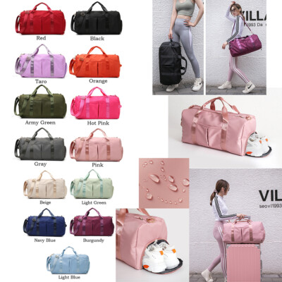 US Sports Gym Travel Duffel Bag Wet Pocket Shoes Compartment Swim Yoga ...