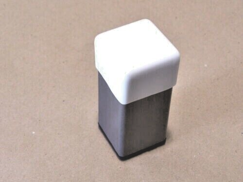 White Vinyl End Cap – Fits Over Open End Of 2-1/2 Inch Square Tube