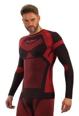 Herren Funktionsunterwäsche T-Shirt Langarmshirt Unterhemd Skiunterwäsche