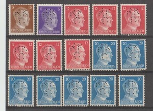 German perfins, hitler heads