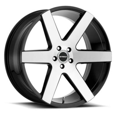 26 inch 26x10 Strada CODA BLACK MACHINED wheels rims 6x5.5 6x139.7 +24 ...