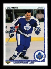 Brad Marsh 1990-91 Upper Deck Hockey NHL #199a Toronto Maple Leafs
