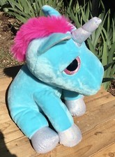 Russ  Twinkle  Lil  Peepers Big Eyes Blue Unicorn Pink Mane Tail Large 20" NWT