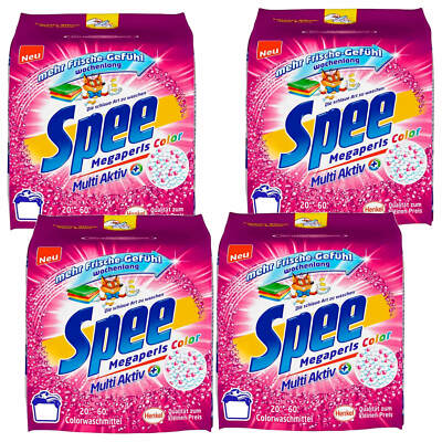 4x Spee Megaperls Color Multi Aktiv Waschmittel Wäsche 19 WL Strahlend Frisch
