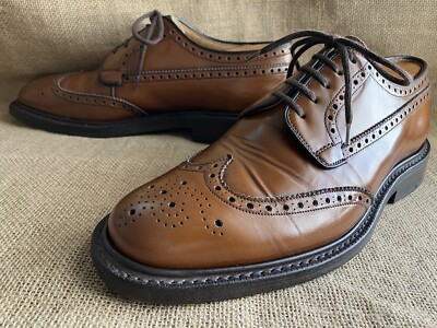 Great Condition Church\'s Brown Wingtip Brogue Derbys This pair #church #brogue #derbyshoes presented with worn  main image 4