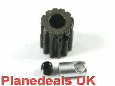 NEU GDS Racing M0.8 12T Ritzel Zahnrad Stahl für 1/8'' 3,175mm und 5mm Welle