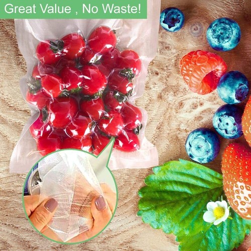 500 8" x 12" Quart Vacuum Sealer Embossed Bags Kitchen Food Saver Storage 4 Mil - Picture 4 of 5