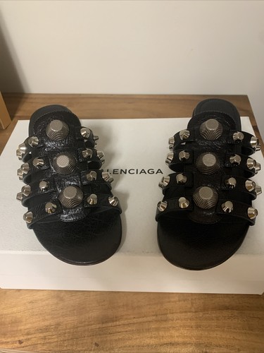 balenciaga studded slides