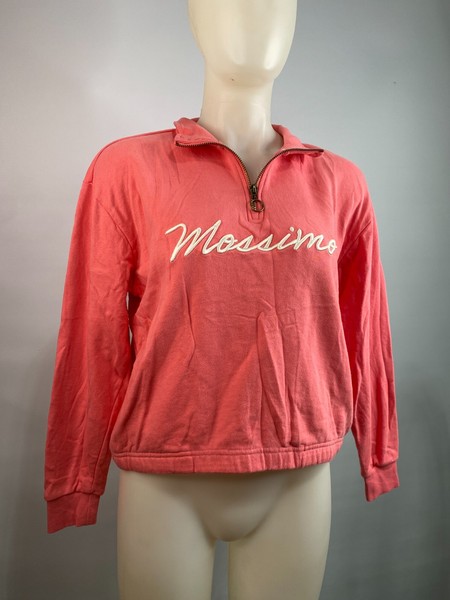 Mossimo Size 10 Coral Pink Quarter Zip Sweatshirt Y2K Casual Athleisure