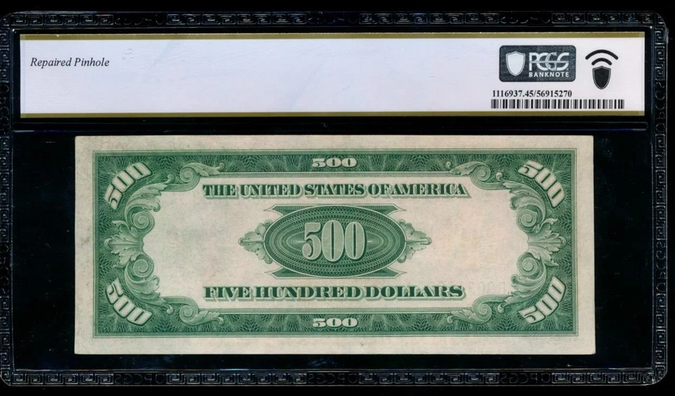 AC 1934A $500 FIVE HUNDRED DOLLAR BILL New York PCGS 45 comment - Image 2 of 2