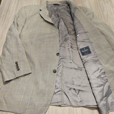 Brooks Brothers 1818 Madison Blazer 50L Saxon Wool Glen Plaid USA