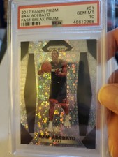 2017 Panini Prizm #51 Bam Adebayo Fast Break Prizm PSA 10 Rookie! 83 Points!