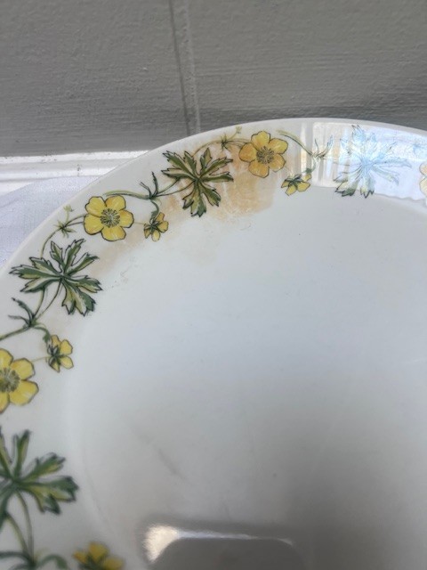 Vintage Figgjo Flint Norway Daisy Floral Dinnerware – Covered Casserole & Plates